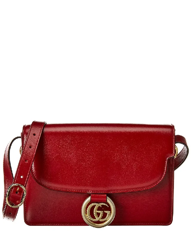 Gucci Torchon Double G Leather Shoulder Bag