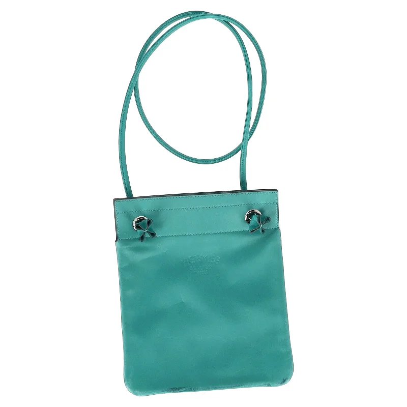 Hermès Mini Aline Milo Crossbody Bag in Turquoise Lambskin Leather