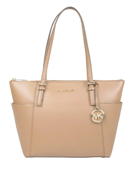 MICHAEL Michael Kors Jet Set Large Top Zip Tote Bag, Camel