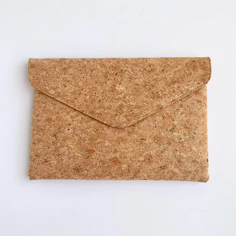 Aurora Cork Clutch in Gold