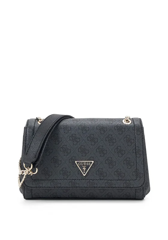 Guess Noelle 4G Logo Crossbody Bag, Charcoal