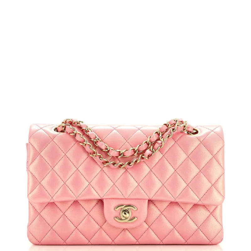 Classic Double Flap Bag Quilted Iridescent Lambskin Medium