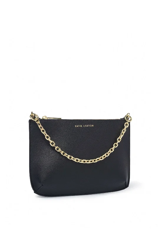 Katie Loxton Astrid Chain Clutch Bag, Black