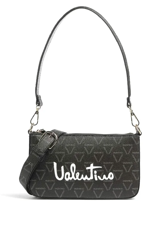 Valentino Logo Shore Shoulder Bag, Nero Multi