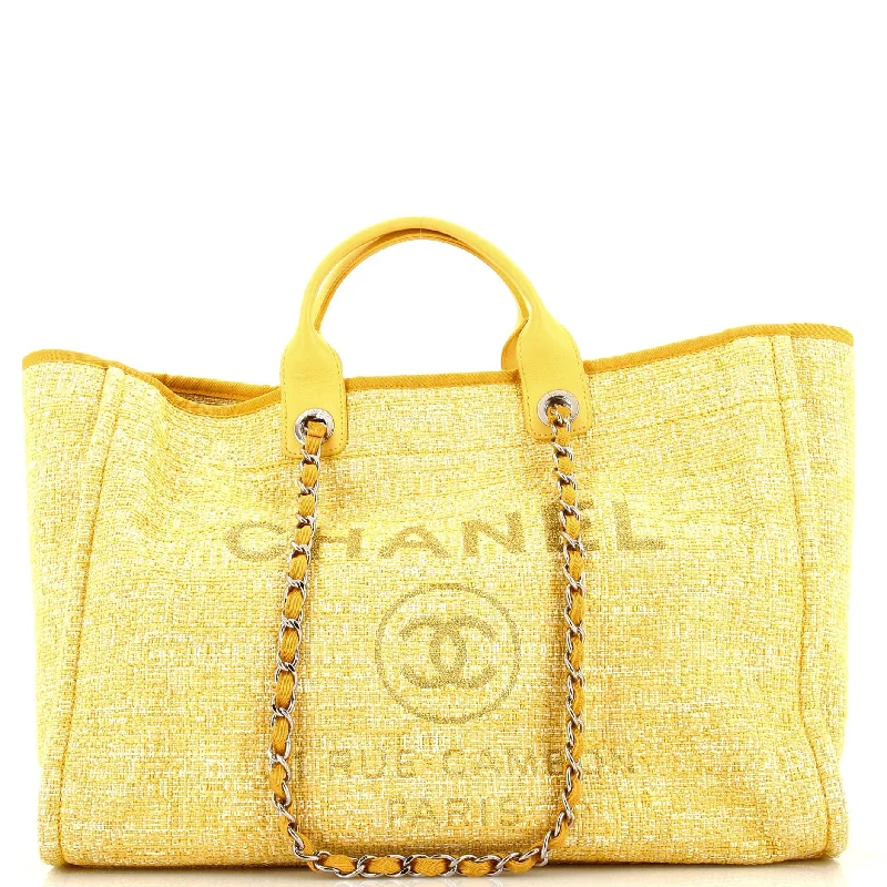 Deauville Tote Raffia with Glitter Detail Large