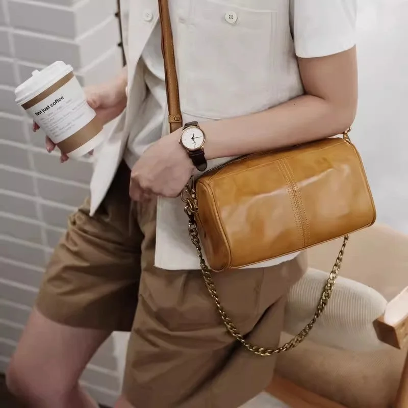 Small Crossbody Purses For Women Brown Leather Shoulder Bag