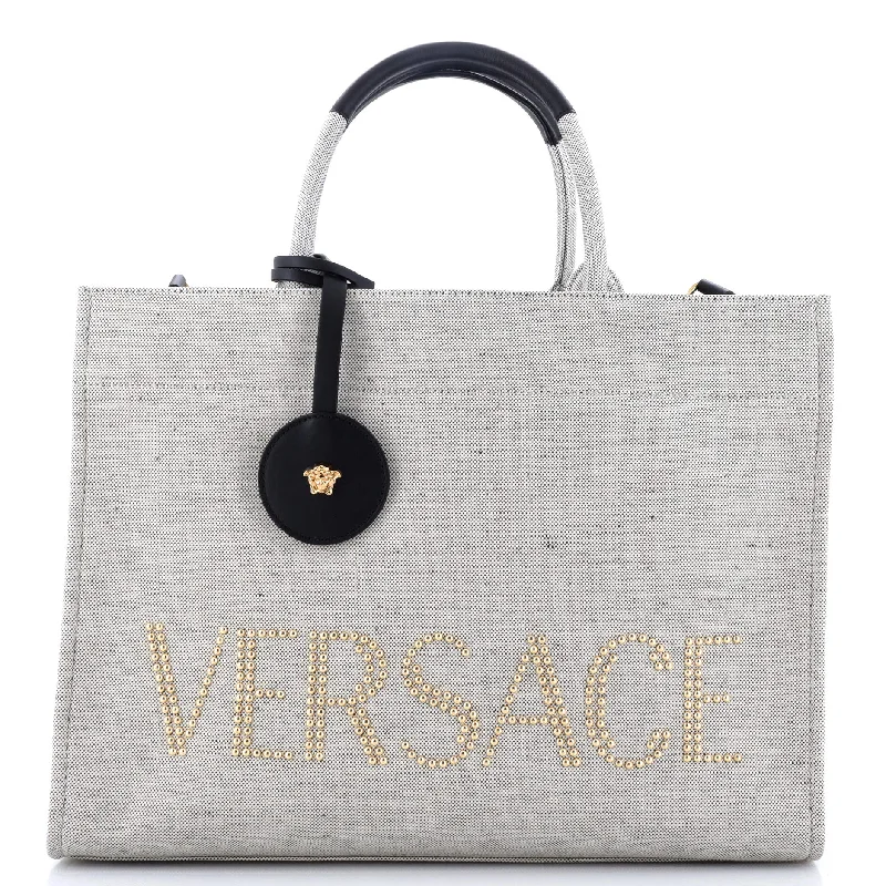 La Medusa Tote Studded Canvas Large