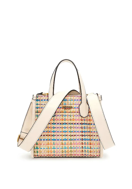 Guess Silvana Mini Tote Bag, Stone Multi