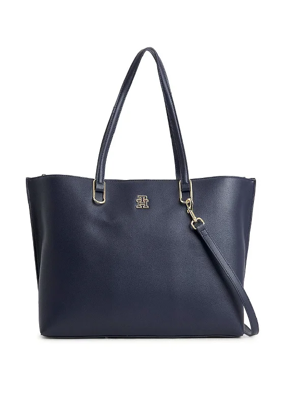 Tommy Hilfiger Monogram Plaque Tote Bag, Black