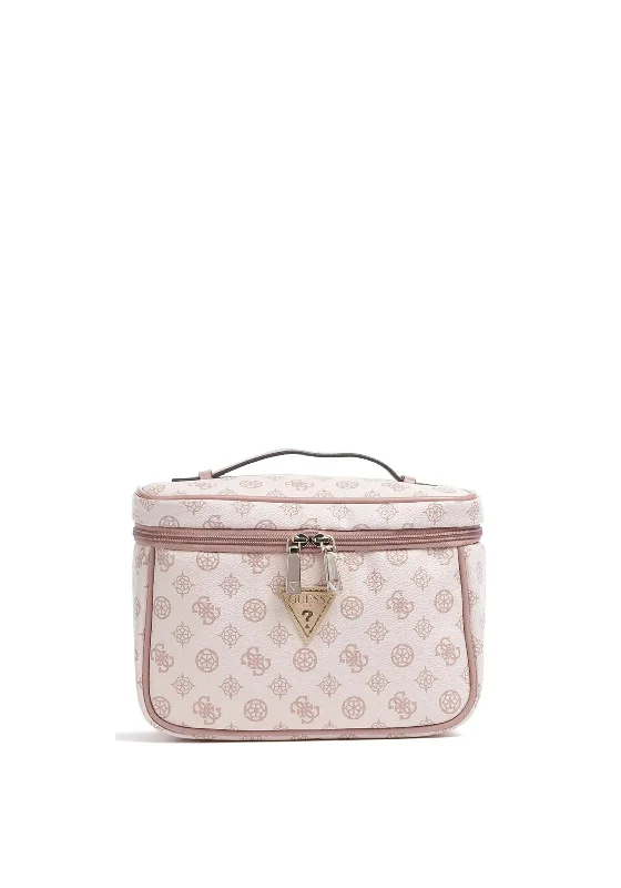 Guess Wilder Travel Peony Logo Vanity Case, Pink