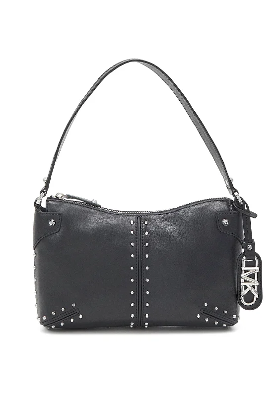 MICHAEL Michael Kors Astor Small Studded Shoulder Bag, Black