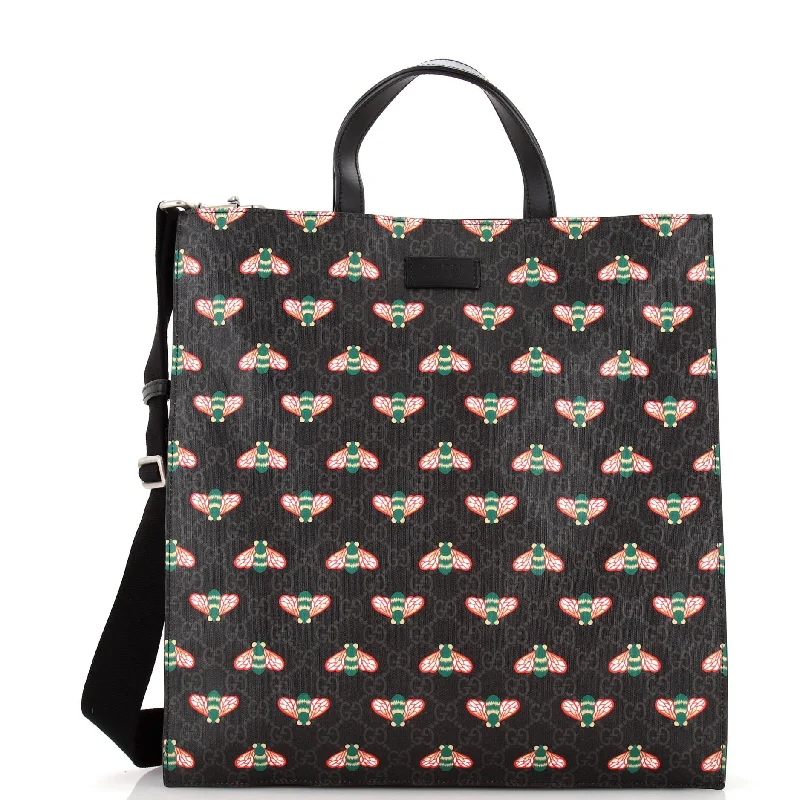 Convertible Soft Open Tote Printed GG Coated Canvas Tall