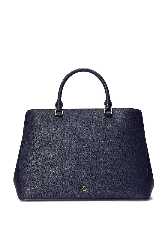 Ralph Lauren Large Hanna Satchel Bag, Navy