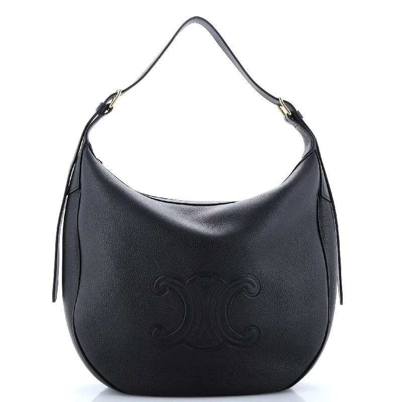 Heloise Shoulder Bag Triomphe Embossed Leather