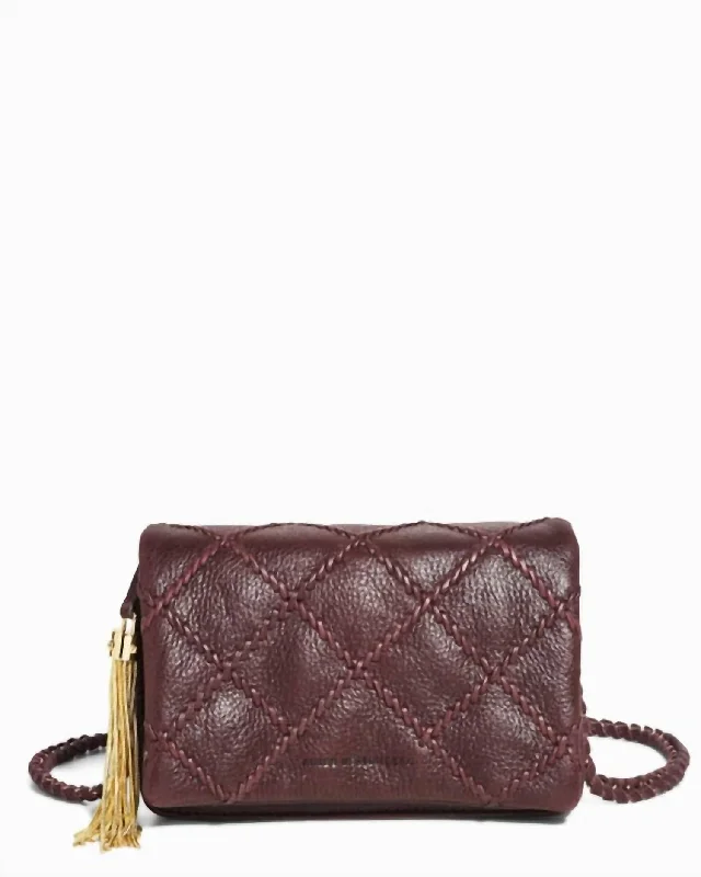 Madison Convertible Chain Crossbody Bag In Burgundy