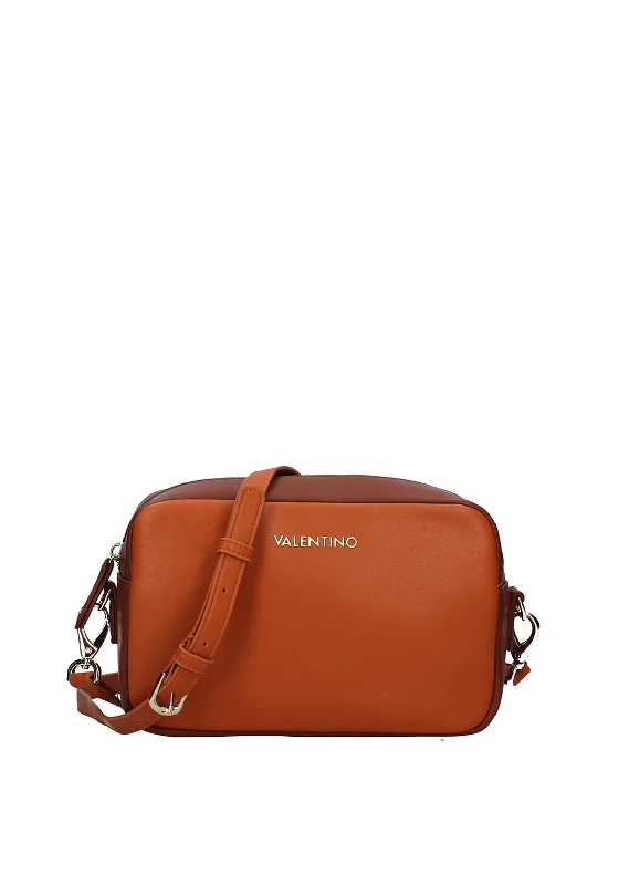 Valentino Mild Two-Tone Crossbody Bag, Aranc Cuoio