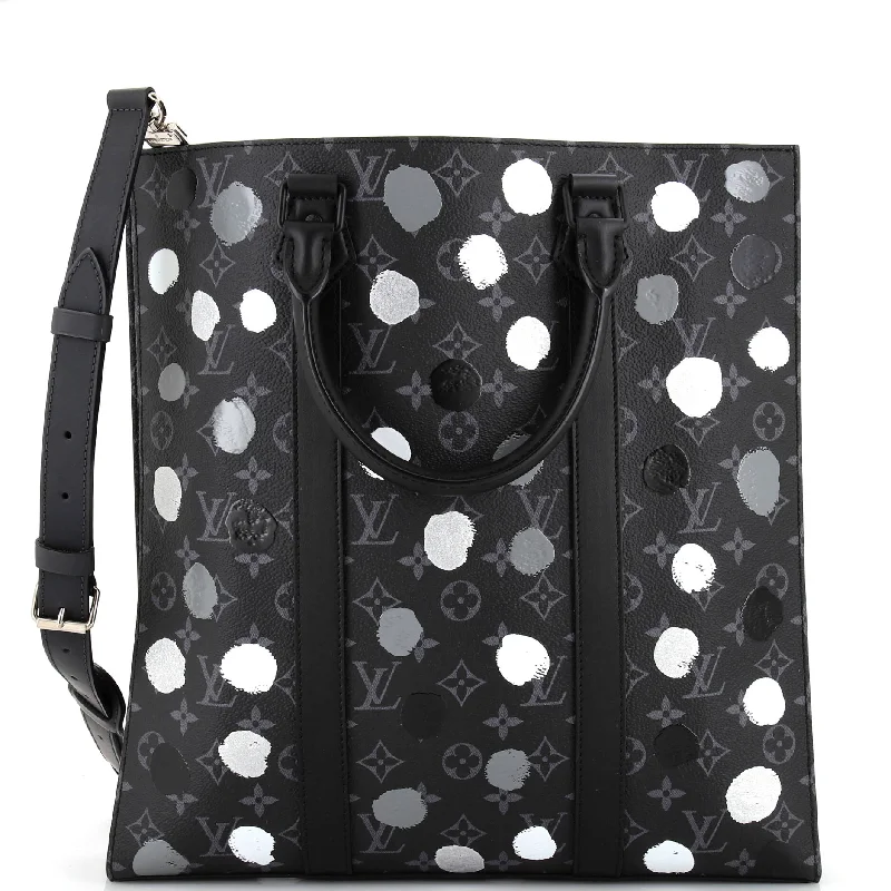 Sac Plat Bag Yayoi Kusama Painted Dots Monogram Eclipse Canvas