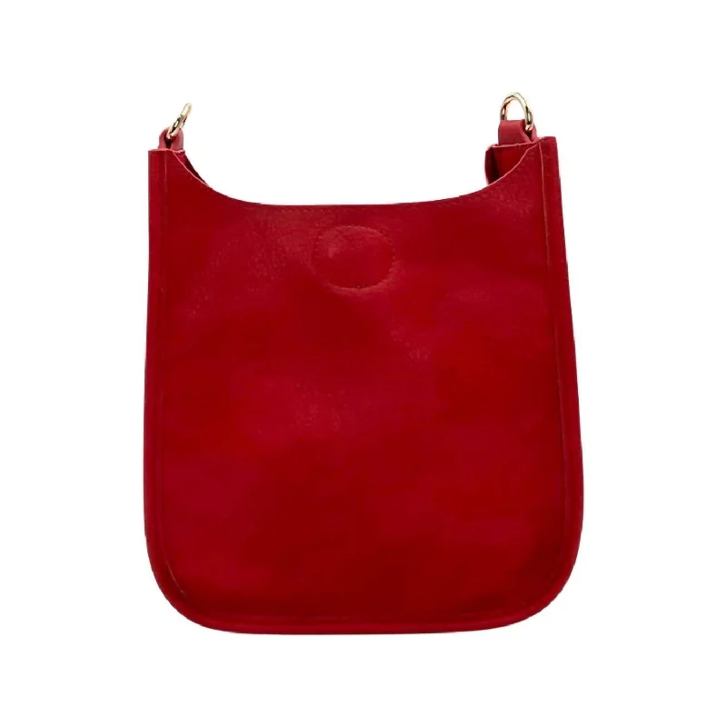 Women's Mini Messenger No Strap Bag In Red