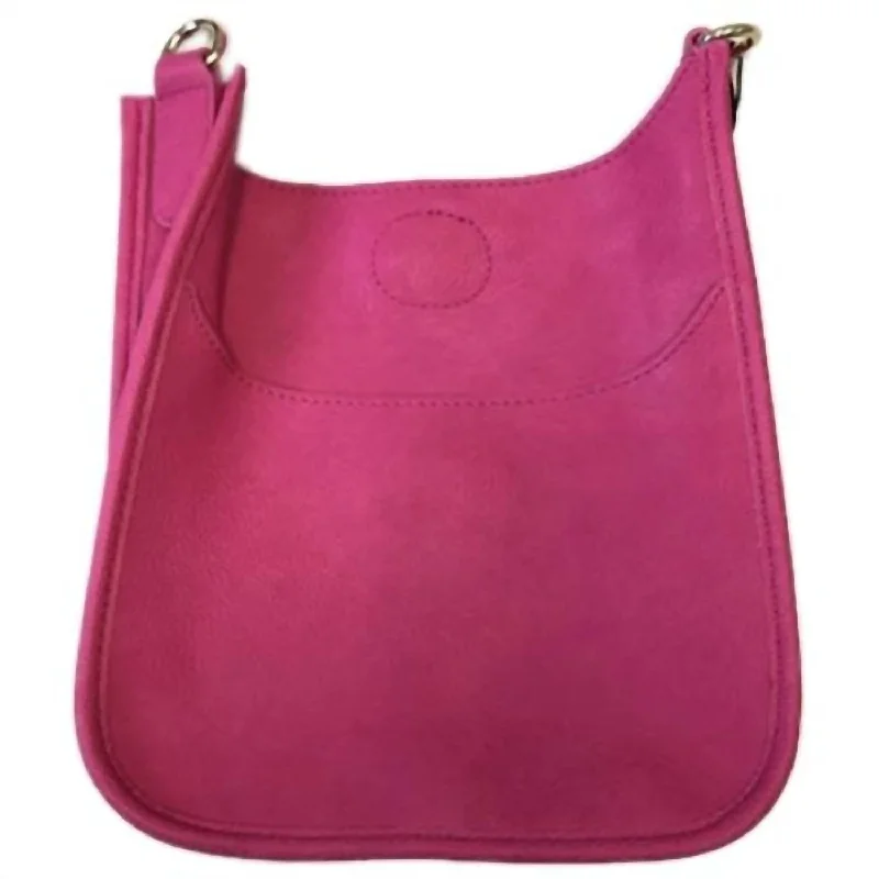 Women's Mini Messenger No Strap Bag In Hot Pink