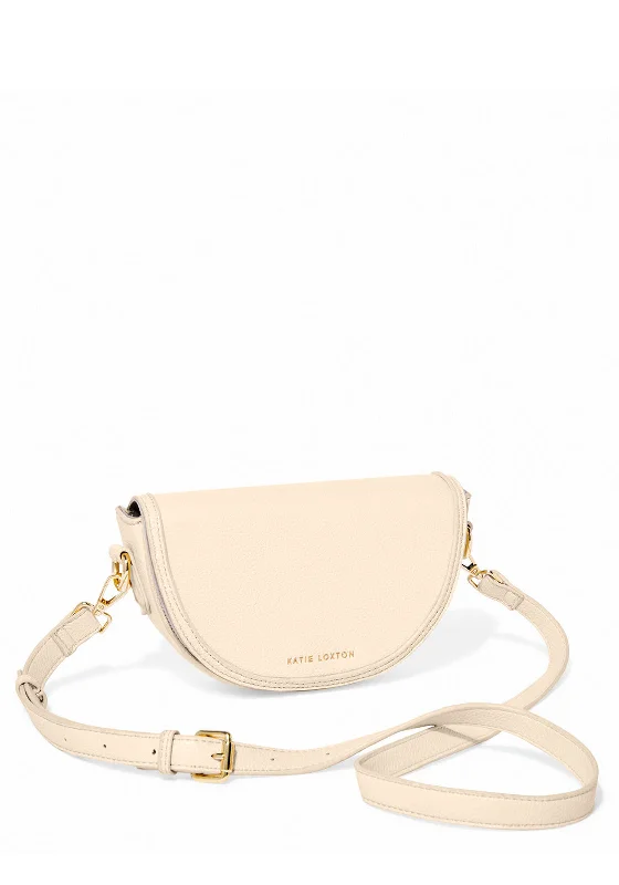 Katie Loxton Cleo Mini Saddle Bag, Eggshell