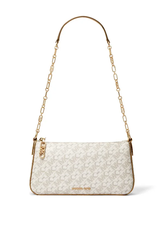 MICHAEL Michael Kors Empire Chain Link Pochette, Vanilla