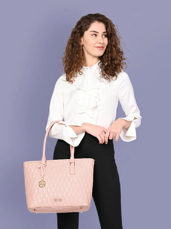 Lavie Luxe Light Pink Large Women's Sherry Tote Bag