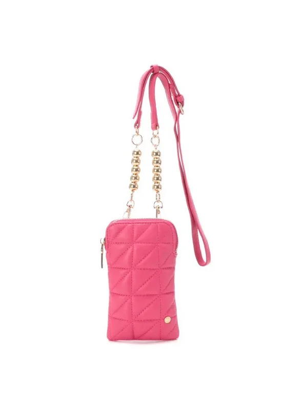 Xti Quilted Crossbody Mini Phone Holder Bag, Fuchsia