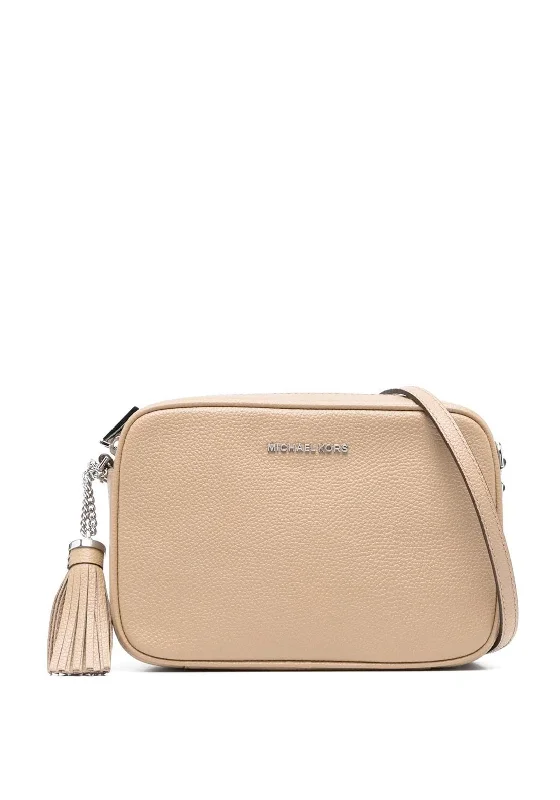 MICHAEL Michael Kors Camera Bag Leather Crossbody Bag, Camel