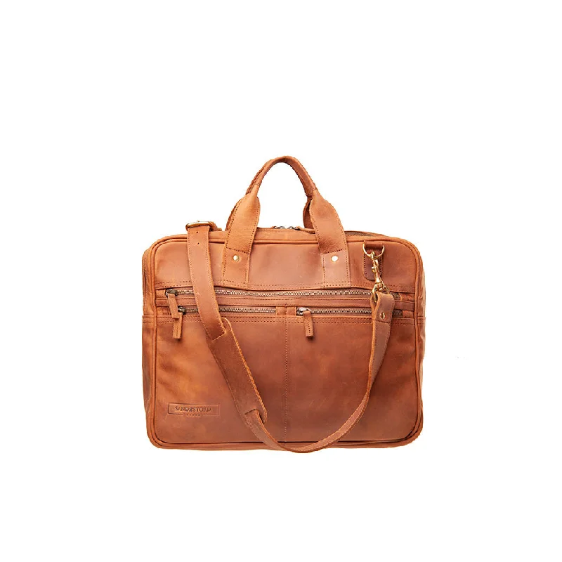 Pull-up Leather Andrew Work Bag