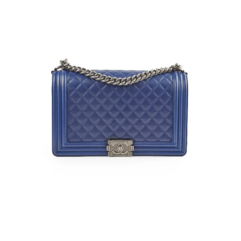 Chanel New Medium Boy Dark Blue 21