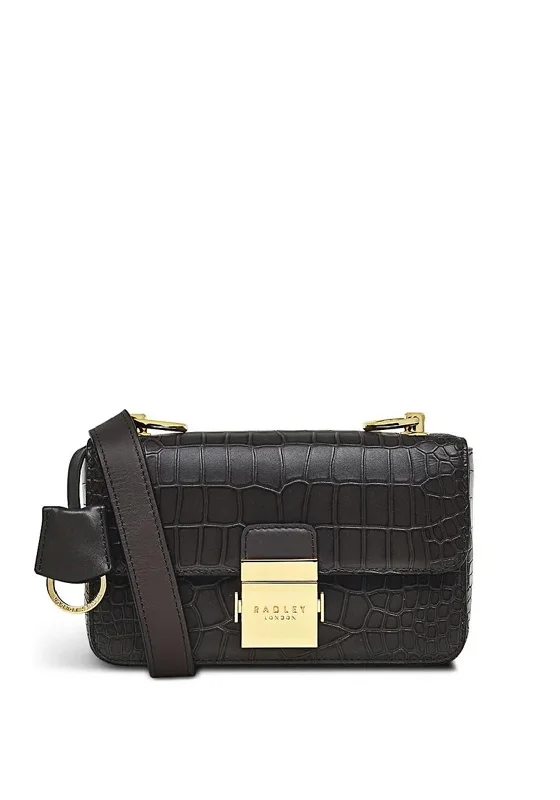 Radley Hanley Close Faux Croc Crossbody Bag, Thunder