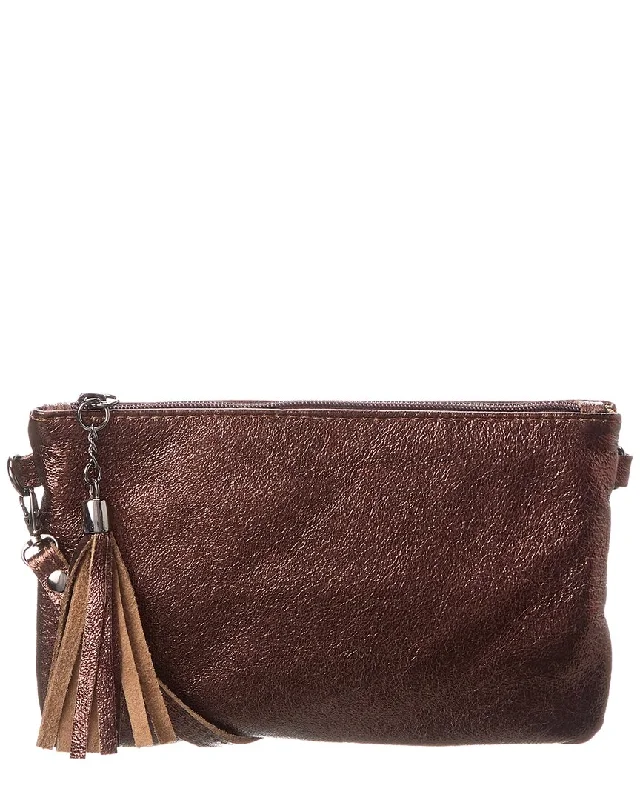 Persaman New York Milo13 Leather Metallic Crossbody