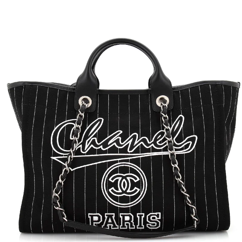 Deauville Tote Pinstripe Cotton Medium