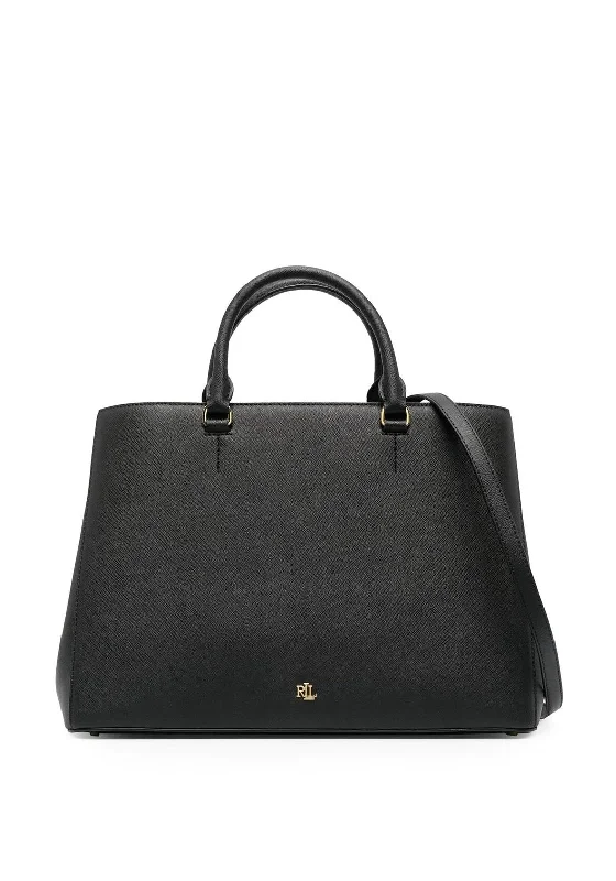 Ralph Lauren Large Hanna Satchel Bag, Black