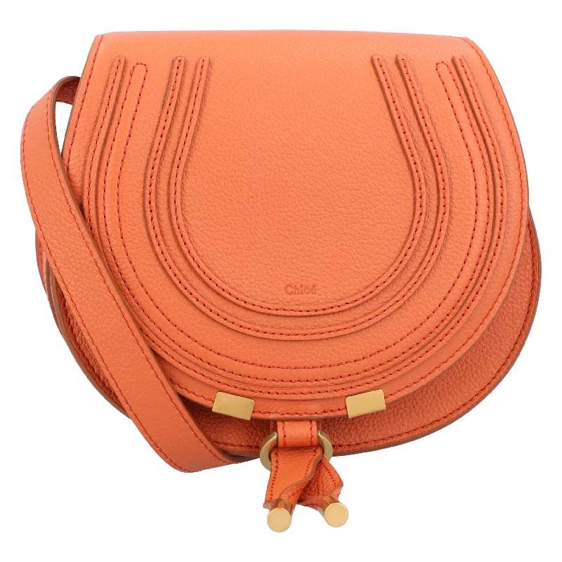 Chloé Marcie Small Saddle Bag Orange