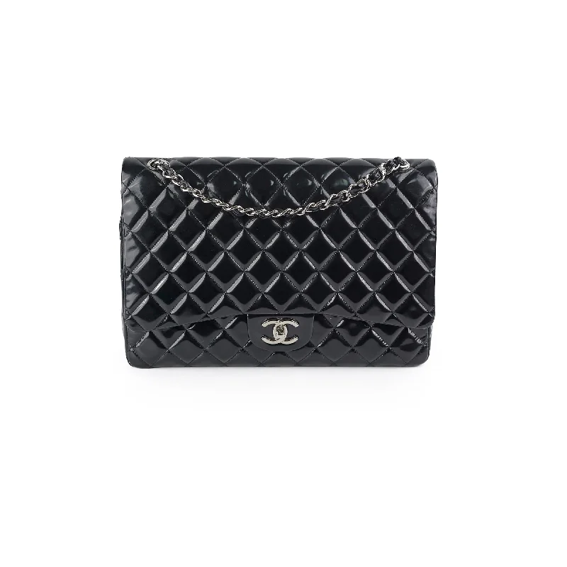 Chanel Maxi Patent Flap Black 20 Series