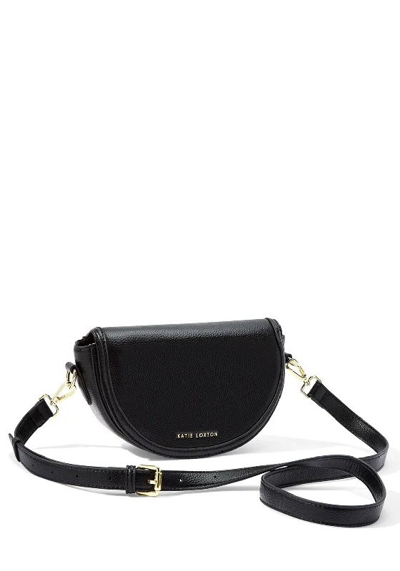 Katie Loxton Cleo Mini Saddle Bag, Black