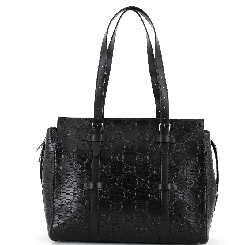 Tote Bag GG Embossed Perforated Leather