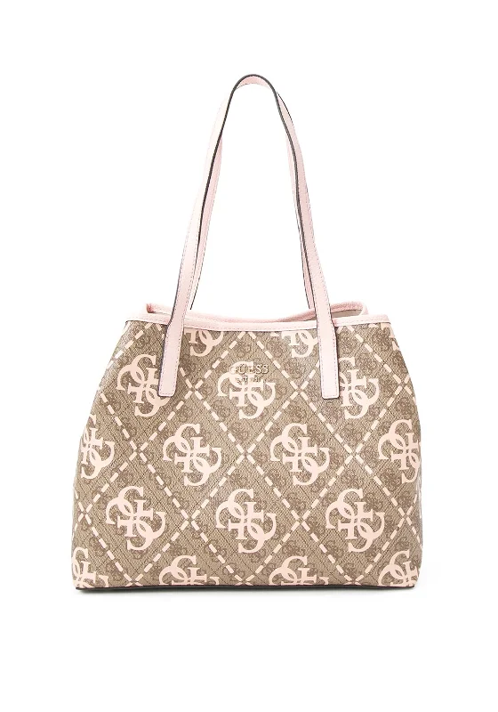 Guess Vikky Large Logo Medium Tote Bag, Pale Rose