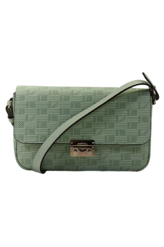 Moreau Womens Mint Green Printed Croisette Small Crossbody Bag Handbag