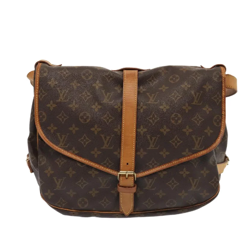 Louis Vuitton Saumur 35  Canvas Shoulder Bag (Pre-Owned)