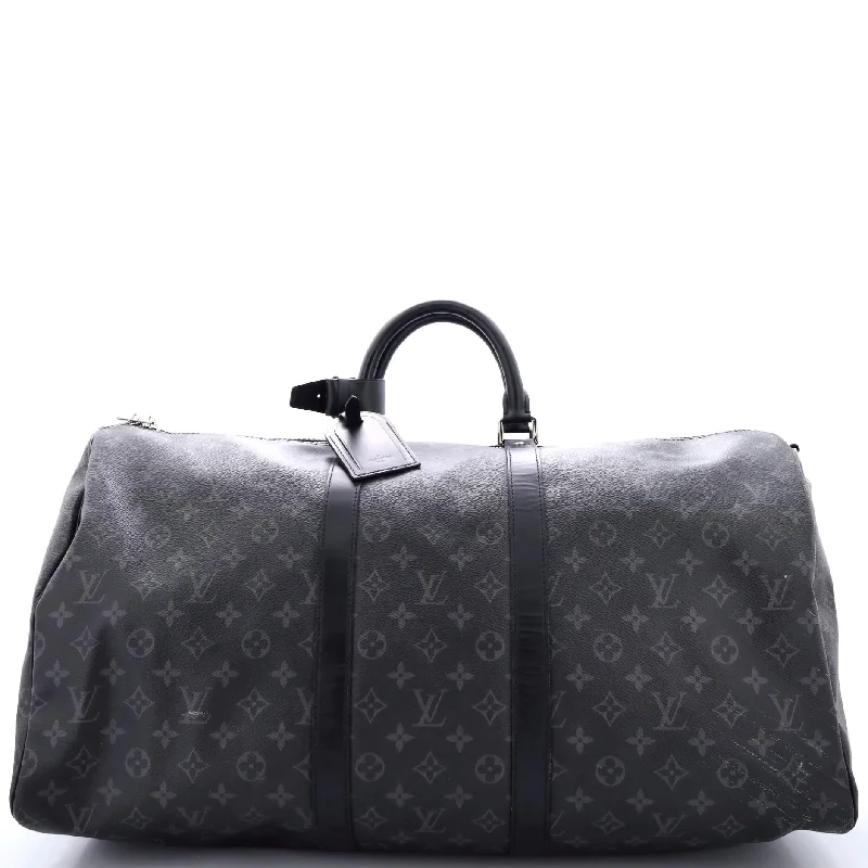 Keepall Bandouliere Bag Monogram Eclipse Canvas 55