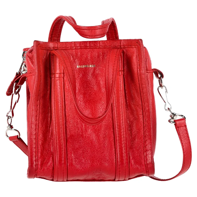 Balenciaga Bazar XS Shopper Tote in Red Leather