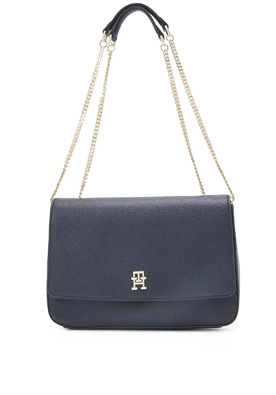 Tommy Hilfiger Chain Strap Monogram Crossbody Bag, Navy