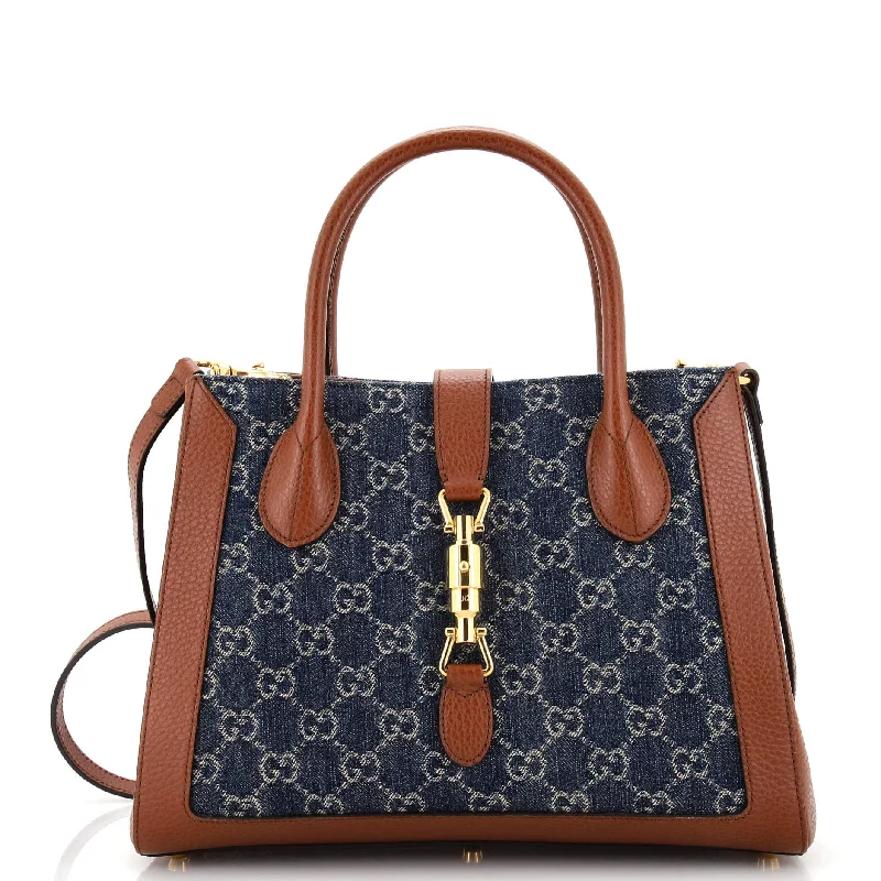 Jackie 1961 Tote GG Denim and Leather Medium