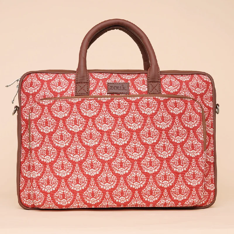 Chanderi Phool Laptop Bag