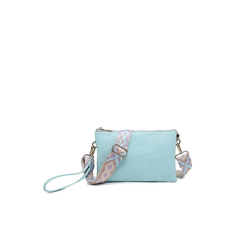 Izzy Crossbody W/ Guitar Strap In Dusty Blue