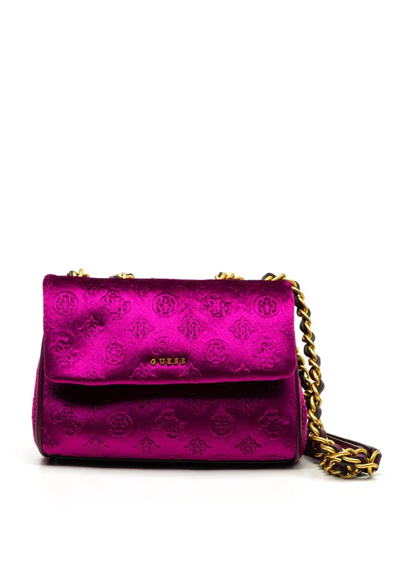 Guess Kimi Mini Crossbody Flap Bag, Magenta