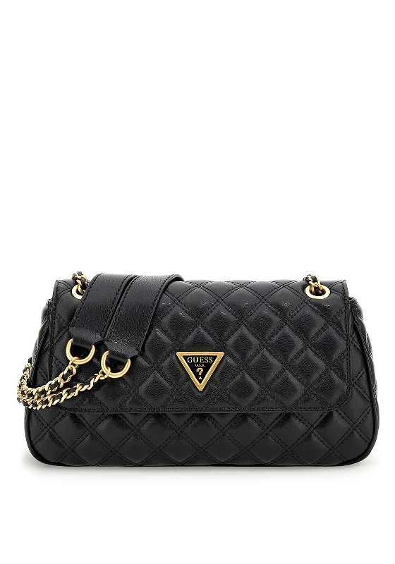 Guess Quilted Giully Shoulder Bag, Black