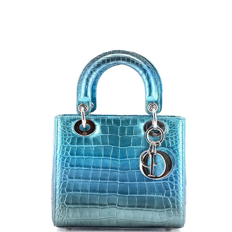 Lady Dior NM Bag Metallic Alligator Small